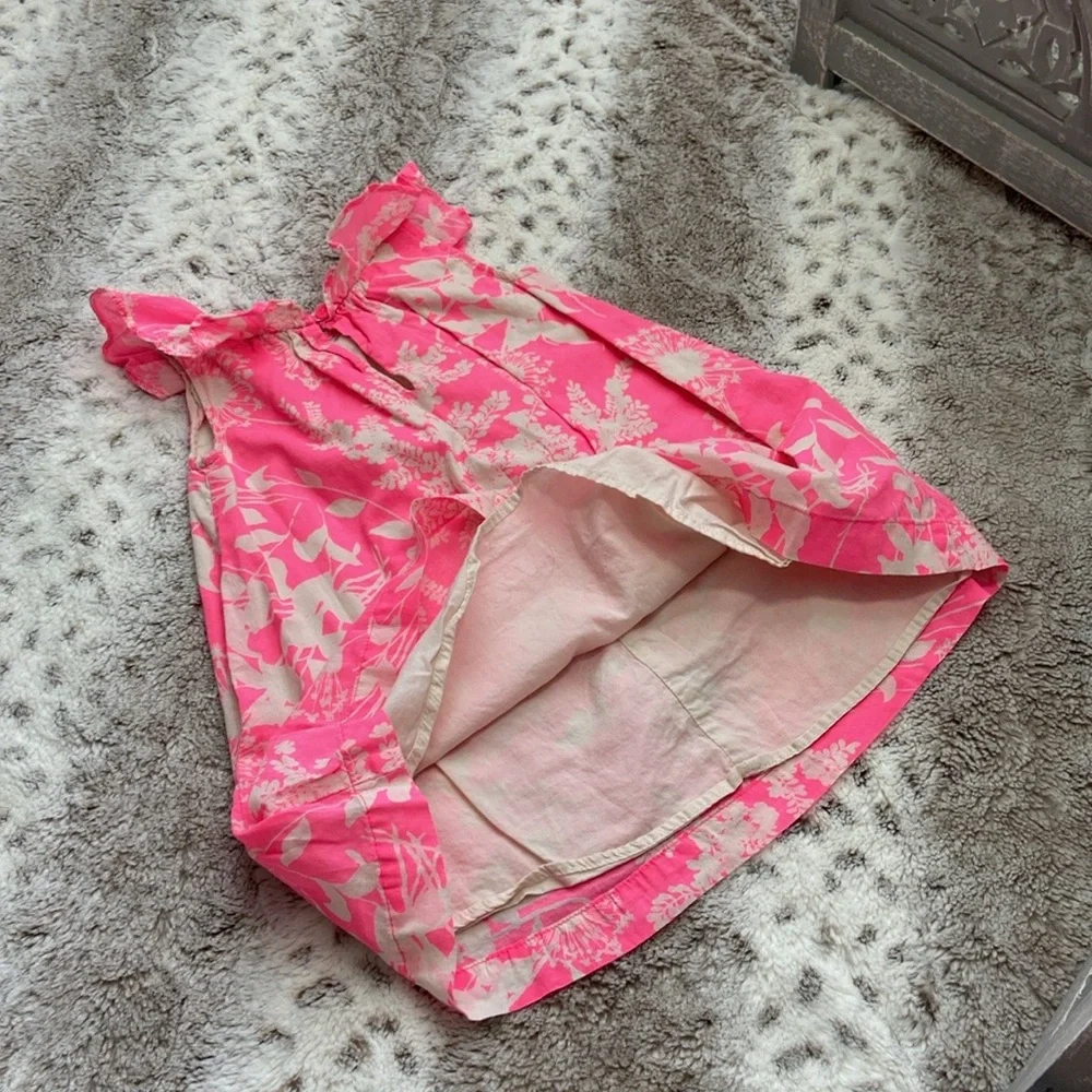 GAP Kids Hawaiian dress girls 2T Barbie pink floral tropical coconut girl beach